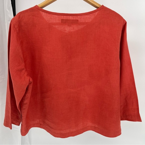 Flax Red Button Down Shirt - Picture 6 of 10